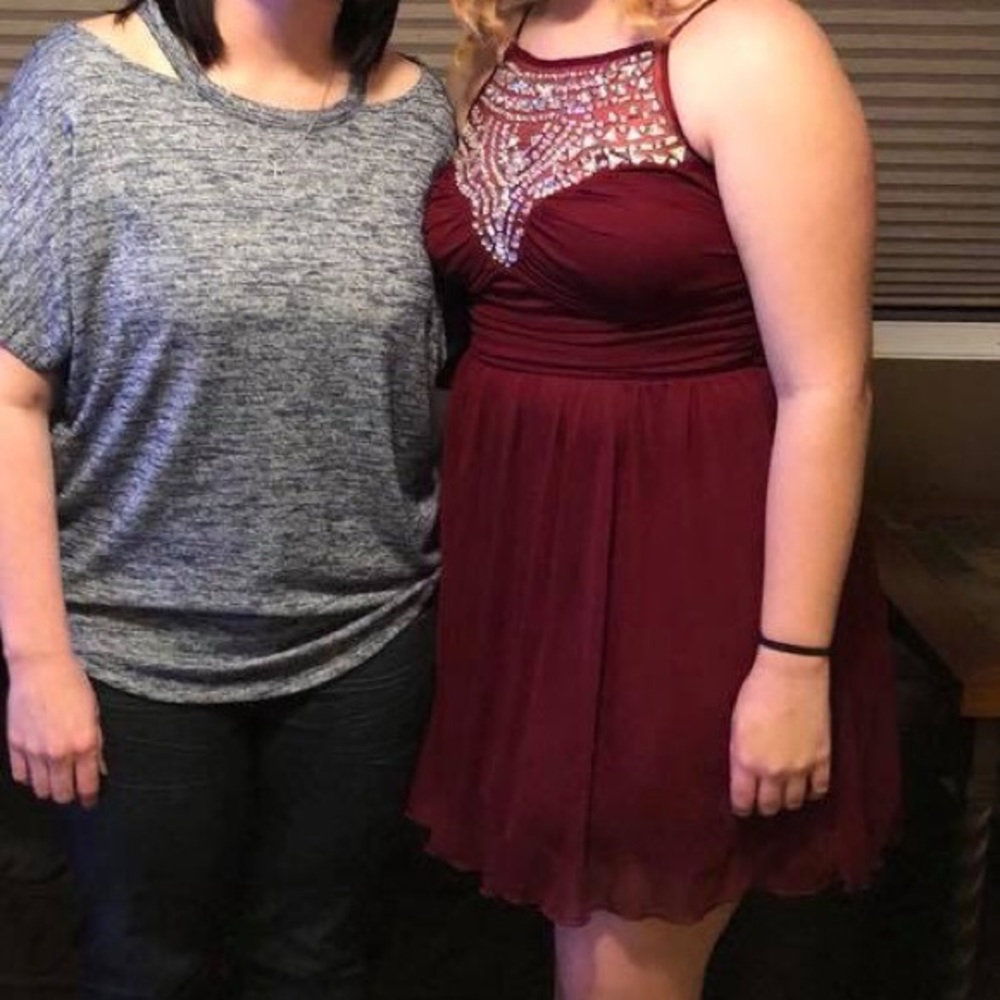 Maroon formal dress